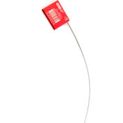 Global Industrial Metal Cable Seal, 1/16"x12"L, Red, 50/Pack