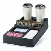 Carlisle 1082803 - 6-Compartment Coffee Service Condiment Caddy 14-1/2", 8-1/4", 2-7/8", Black - Pkg Qty 12