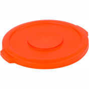 Carlisle Bronco Round Waste Container Lid 32 Gallon, Orange - 34103324 - Pkg Qty 4