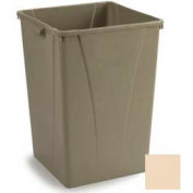 Carlisle Centurian Square Waste Container Trash Can 35 Gallon, Beige - 34393506 - Pkg Qty 4