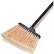 Carlisle Duo-Sweep 12" Flagged Medium Duty Angle Broom PPL Bristles 48" Metal Handle - 3686500 - Pkg Qty 12