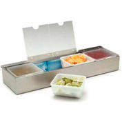 Carlisle 38704CSIB - 3 Qt. Condiment Caddies 25-1/8", 7-5/8", 3-5/8", Stainless Steel