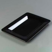 Carlisle 4441403 - Designer Displayware™ Wide Rim Rectangle Platter 14" x 10", Black - Pkg Qty 4