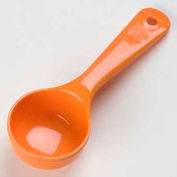 Carlisle 492524 - Solid Measure Miser Spoon, Short Handle 2.5, Orange - Pkg Qty 12