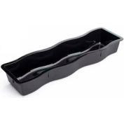 Carlisle 698203 - Modular Displayware Half Long Pan Wavy Edge 2-1/2" Deep, Black - Pkg Qty 6