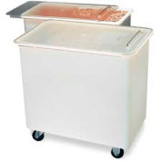 Carlisle BIN3602-Mobile Ingredient Bin w/Lid, Polyethlene, 36 Gal, White