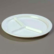 Carlisle KL10202 - Kingline™ 3-Compartment Plate 10-1/16" x 3/4", White - Pkg Qty 48
