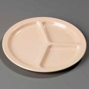 Carlisle KL10225 - Kingline™ 3-Compartment Plate 10-1/16" x 3/4", Tan - Pkg Qty 48