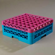 Carlisle RG49-2C414 - OptiClean™ 49-Compartment Glass Rack, 2 Extenders, Lavender-Blue