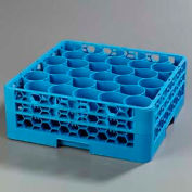 Carlisle RW30-114 - Opticlean Newave 30-Compartment Glass Rack W/ 2 Extenders, Carlisle Blue - Pkg Qty 3