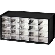 Small Parts Drawer Shelving - 38W x 12D x 84H, 17 Adjustable Shelves,  108 Drawers