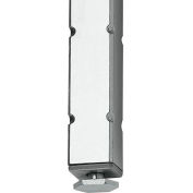 Bright Zinc Stationary Post For Relius Solutions Square-Post Open-Wire Shelving - 64" - Pkg Qty 2