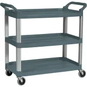 Global Industrial™ Utility Cart w/2 Shelves & 5 Casters, 500 lb. Capacity,  46L x 25W x 33H