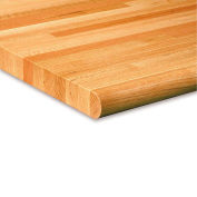 60"W x 30"D x 1-3/4" Thick Varnique Finished Oak Butcher Block Safety Edge Workbench Top