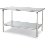 John Boos ST6-3072SSK Premium 16 Gauge Worktable 304 Stainless Steel - Adj. Undershelf 72"W x 30"D