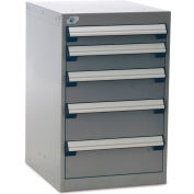 Rousseau Five-Drawer Pedestal For Modular Mobile Cabinets - 3",4",5",6" Front Drawer Heights
