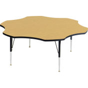 Activity Tables, 60"L x 60"W, Standard Height, Flower - Fusion Maple