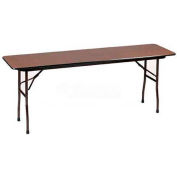 Correll Folding Table - Laminate - 96"L x 18"W - Rectangular - Black Granite
