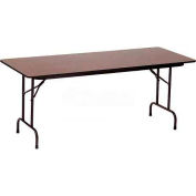 Correll Folding Table - Laminate - 72"L x 24"W - Rectangular - Black Granite