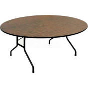 Correll Folding Table - Laminate - 60"L x 60"W - Round - Black Granite