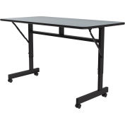 Correll Econo-Line Flip Top Table, 24" x 48", Gray Granite