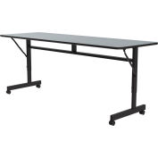 Correll Econo-Line Flip Top Table, 24" x 60", Gray Granite