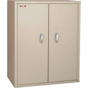 FireKing® Fireproof Storage Cabinet W/End Tab Inserts, 36"Wx19-1/4"Dx44"H, Parchment, Assembled