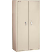 FireKing® Fireproof Storage Cabinet, 36"Wx19-1/4"Dx72"H, Arctic White, Assembled