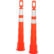 42" Trim Line Channelizer W/ (1) 6" & (1) 4" Hi Intensity Stripes, 1 Each
