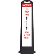Cortina Trailblazer 03-768BLK-MSD Vertical Panel, Black, 45", XL, "Do Your Part – Stay 6 Feet Apart"