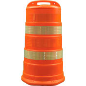 Cortina Traffic Barrel Drum With (4) 4" High Intensity Grade Reflective Stripes, HDPE, 03-780-4HI