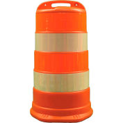 Cortina Traffic Barrel Drum With (4) 6" Diamond Grade Reflective Stripes, HDPE, 03-780-6FP