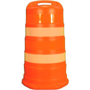 Cortina Traffic Barrel Drum With (4) 4" Engineer Grade Reflective Stripes, LDPE, 03-782-4EG