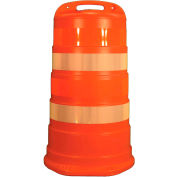 Cortina Traffic Barrel Drum With (4) 4" Diamond Grade Reflective Stripes, LDPE, 03-782-4FP