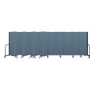 Screenflex Portable Room Divider 13 Panel, 6'H x 24'1"L, Fabric Color: Blue