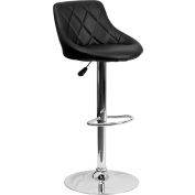 Flash Furniture Contemporary Bucket Seat Adjustable Height Barstool - Vinyl - Black