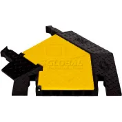 High Traffic Pedestrian Light Equipment Drop-Over Cable Cover Ramp, Size: 37.75 x 11 x 1.38, Yellow