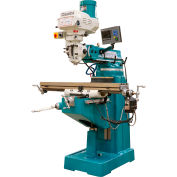 Clausing 10"L x 54"W Vertical Knee Mill,Fwd/Rev Switch,X-Axis Servo Power Feed,3HP,460V,3 Ph,3 Axis