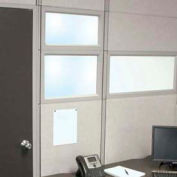 Compatico CMW 12"H x 36"W PolyStax Clear Glass Segment with Metallic Silver Frame