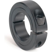 One-Piece Clamping Collar, 1/2", Black Oxide Steel