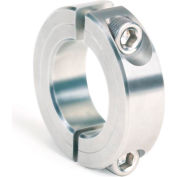 2-5/8 OD 1-5/8 Bore Size Climax Metal 2C-162-S T303 Stainless Steel Two-Piece Clamping Collar With 5/16-24 x 1 Set Screw 