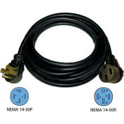 Conntek 14304, 15', 50A, RV Camp Power Straight Blade Extension Cord, NEMA 14-50P to NEMA 14-50R
