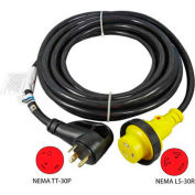 Conntek 15350, 25-Feet 30-Amp Ergo Grip RV Extension Cord with NEMA TT-30P to NEMA L5-30R