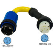 Conntek 16305-EC0RE, 1.5', 50A, 125/250V RV Marine Perfect Angle Locking Adapter Cord