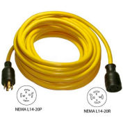 Conntek 20591, 25', 20A, Generator Power/Extension Cord with NEMA L14-20P to L14-20R