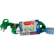 Conntek 24162-072, 6', 13A, 16/3 SJT I-Ring Indoor Extension Cord with Glow Indicator, NEMA 5-15P/R