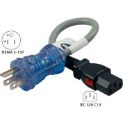 Conntek 27167-012, 13-Amp, Hospital/Medical Grade Power Cord with Push Lock