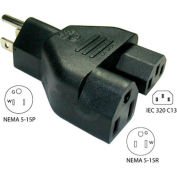 Conntek 30106, Y Adapter Plug, NEMA 5-15P to NEMA 5-15R and IEC C13