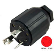 Conntek 60311, 30-Amp Locking Assembly Plug with NEMA L5-30P Male End, 2 Pole- 3 Wire