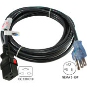 Conntek 8F515LC19, 15A, Power Supply Cord with Push Lock, NEMA 5-15P to IEC C19